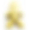 Perle bonhomme en howlite jaune 22 mm x 2 