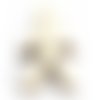 perle bonhomme en howlite blanche 22 mm x 1 