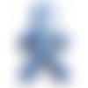 Perle bonhomme en howlite bleue marine 22 mm x 1 