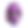  perle tête de mort 17 mm howlite violette x 1 