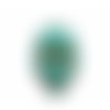  perle tête de mort 17 mm howlite turquoise x 1 