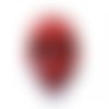  perle tête de mort 17 mm howlite rouge x 1 