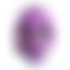  perle tête de mort 12 mm howlite violette x 3 