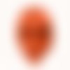 perle tête de mort 12 mm howlite orange x 3 