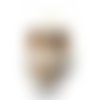 Perle tête de mort blanche 10 mm x 6