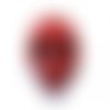 Perle tête de mort rouge 10 mm x 10 
