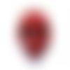 perle tête de mort 22 mm howlite rouge foncé x 1 