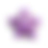 Perle fleur en howlite violette 18 mm x 1 