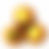 Perles magiques ronde 18 mm jaune orangé x 1 