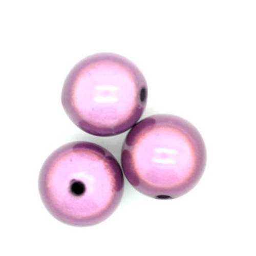 Perles magiques ronde 14 mm violet x 2 
