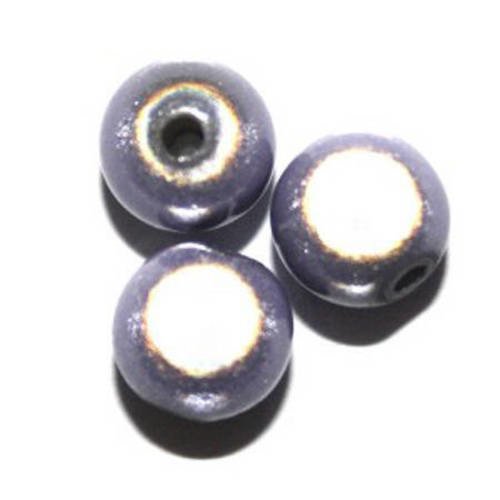 Perles magiques ronde 14 mm tanzanite x 2 
