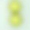 Perles magiques ronde jaune olivine 16 mm x 2 
