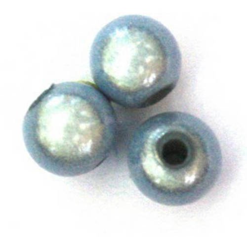  perles magiques ronde 8 mm  bleu clair x 50 