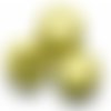 Perles magiques ronde 8 mm jaune olivine x 50 