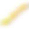   perle en verre octogone 8 mm  jaune décoré x 4 