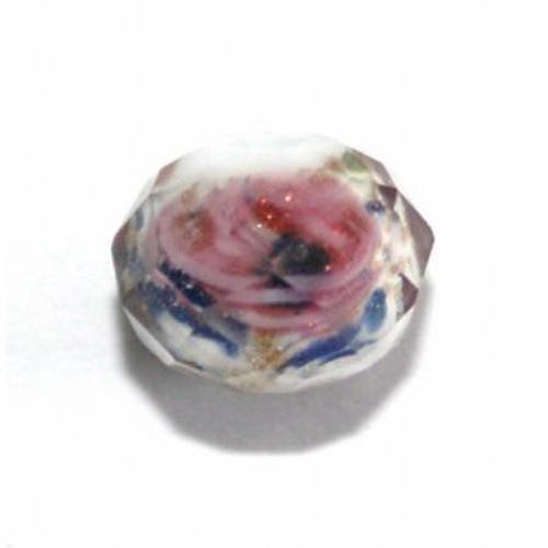  perle en verre 8,5mm rose x 1 