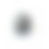  perle ronde irisée 16 mm argentée x 1 