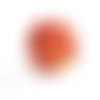 Perle ronde irisée 14 mm rouge orange x 1 