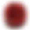 Perle shamballa rouge ronde irisée 14 mm  x 1 