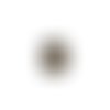 Perle ronde verre 8 mm grise x 10 