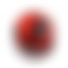 Perle ronde en céramique 21 mm rouge x1 