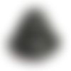 Perle bouddha 21 mm cire moulée noir x 1 