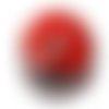 Perle ronde en céramique 10 mm rouge x1 