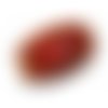 Rectangle plat en céramique 17x10 mm rouge x 2 