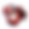 Perle style pandora en céramique 14x10 mm rouge x1 