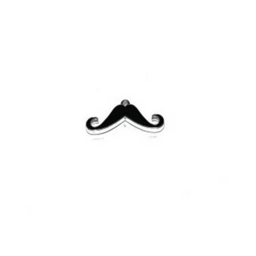  perle metal moustache noir 35x14 mm 