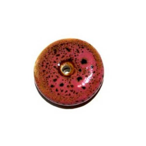 Donuts en céramique 20mm rose x 1 