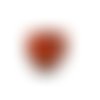 Perle cœur en céramique 18,5 mm orange x 2 