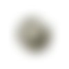  bombée feuille d'argent 16 mm grise x 4 