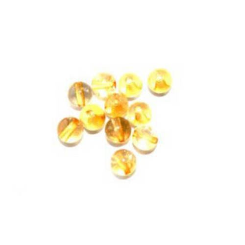 Perle citrine ronde 6mmx 3 