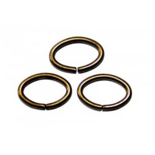  anneau ouvert ovale 10x7x1,2 mm bronze x 25 