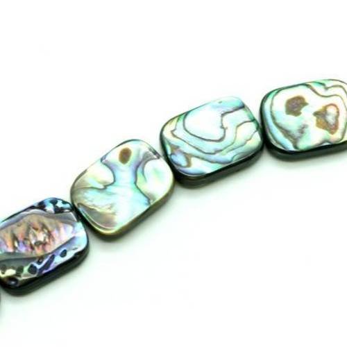  perle nacre abalone rectangle 16x12 mm x 1 