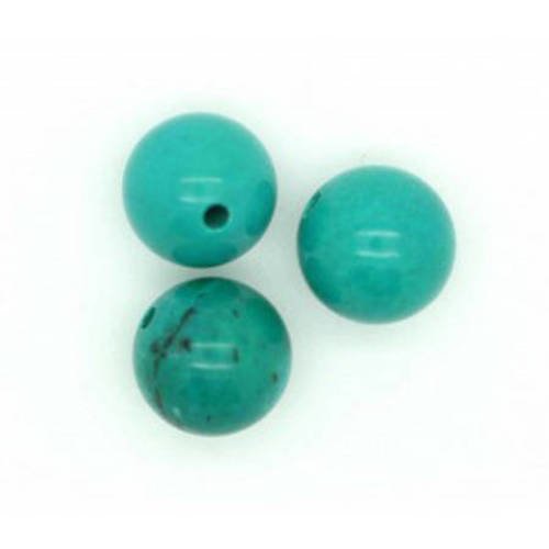  perle turquoise véritable 10mm x 1 