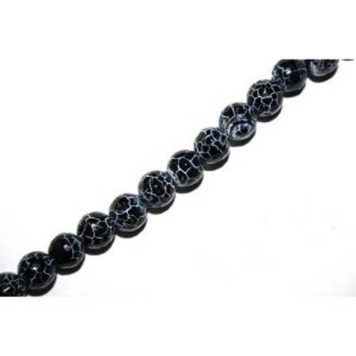  perle agate noir biseauté 8 mm x 4 