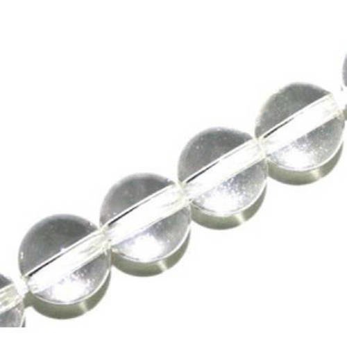  perle cristal de roche ronde 4 mm x 1 fil 