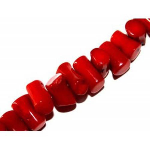  gorgone rouge cylindre baroque 13x6 mm x 5 