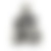 Breloque cerise 15 mm argenté vieilli x 3