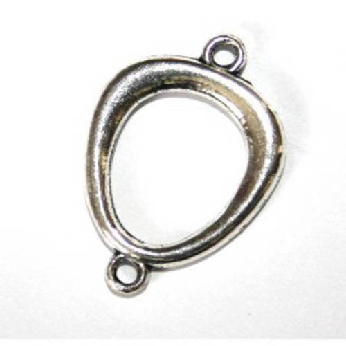  anneaux métal 26mm argenté vieilli x 2