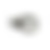Fermoir mousqueton menotte 18x11x3 mm argenté vieilli forme de coeur x 1  