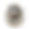 Perle ronde filigranée avec dessin 11 mm argenté vieilli x 1 
