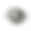 Breloque ronde filigranée 2 anneaux 22x14 mm argenté vieilli x 1 