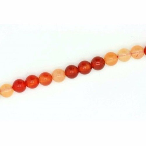  perle ronde agate rouge 6 mm x 60 