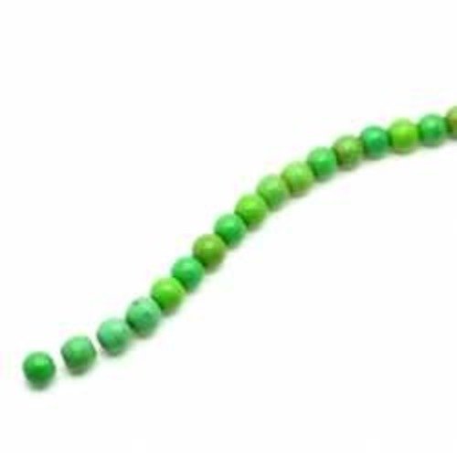 Perle ronde howlite vert  6 mm x 1 fil 