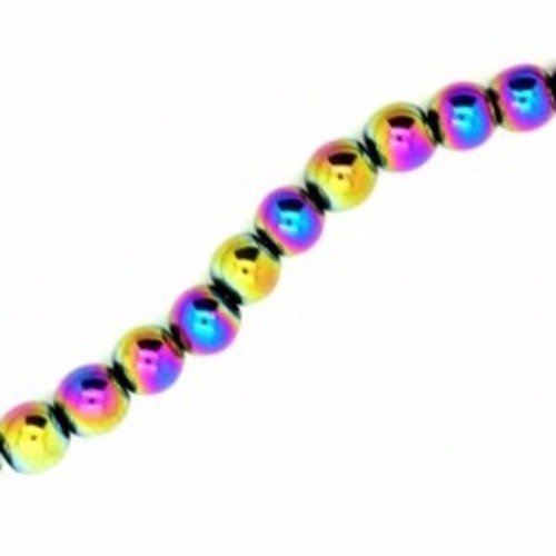  perle hématite multicolor 8 mm x 50 