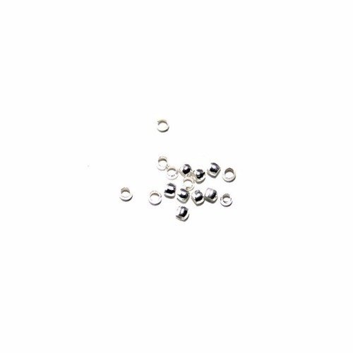  perle à écraser en acier inoxydable 2,5 mm couleur inox x 100 