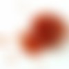 Perle de rocaille en verre orange 4x3 mm